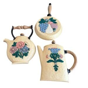 Vintage Home Interiors 3 Piece Kitchen Wall Decor USA 1995